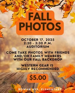 Fall Photos flyer in English