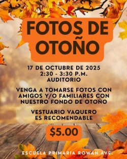 Fall Photos flyer in Spanish