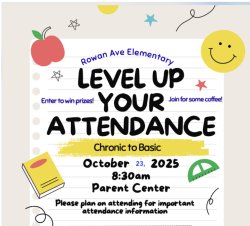 Attendance event flyer in English
