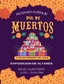 Dia de los Muertos flyer in Spanish