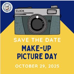Make-Up Picture Day flyer in English