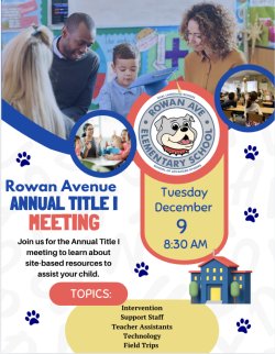 Title 1 Meeting flyer in English