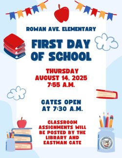 First day of school flyer English