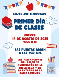 First day of school flyer Spanish