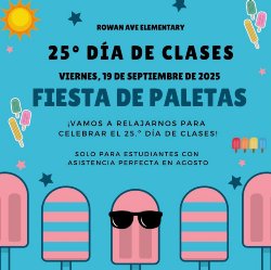 Paleta Party flyer in Spanish