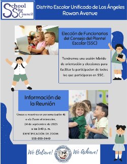 Flyer for SSC elections in Spanish
