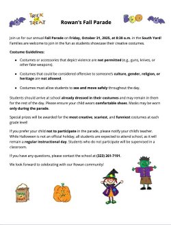 Costume guidelines in English