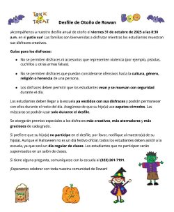 Costume guidelines in Spanish