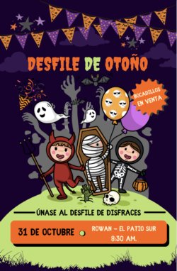 Fall Parade flyer in Spanish