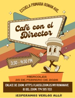 Coffee with the Principal flyer in Spanish