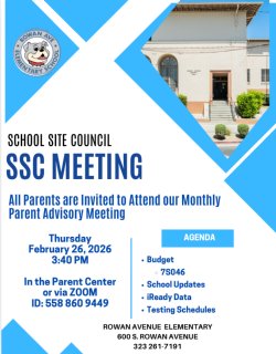 SSC Meeting flyer in English