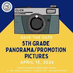 5th grade panorama/promotion pictures flyer in English