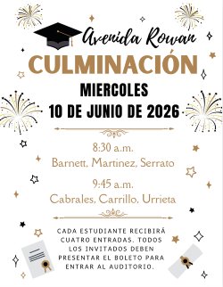 Culmination flyer in Spanish
