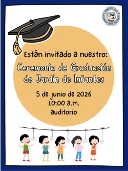 Kinder Promotion Ceremony flyer in Spanish