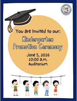 Kinder Promotion Ceremony flyer in English