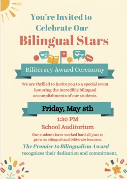 Biliteracy Awards flyer in English