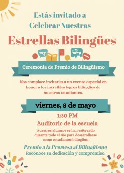 Biliteracy Awards flyer in Spanish