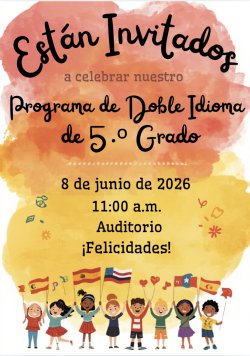 Dual Language Celebration flyer in Spanish