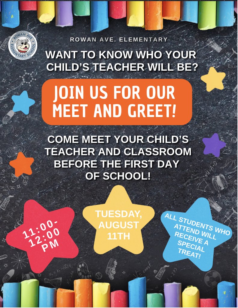 Meet and Greet event flyer in English