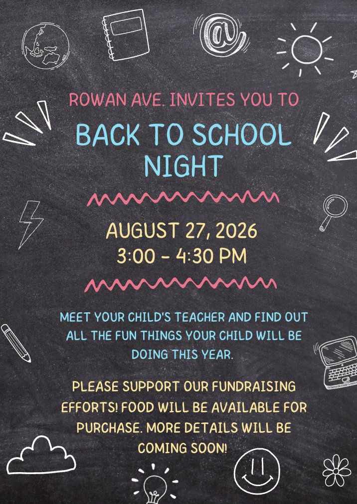 Back to School Night flyer in English