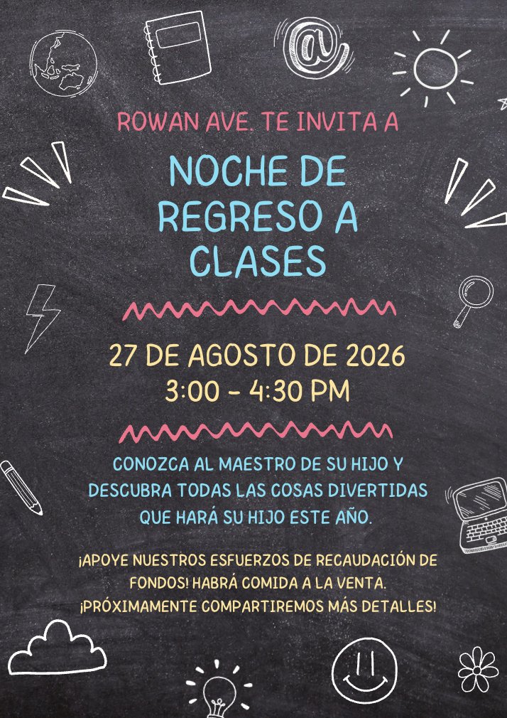 Back to School Night flyer in Spanish