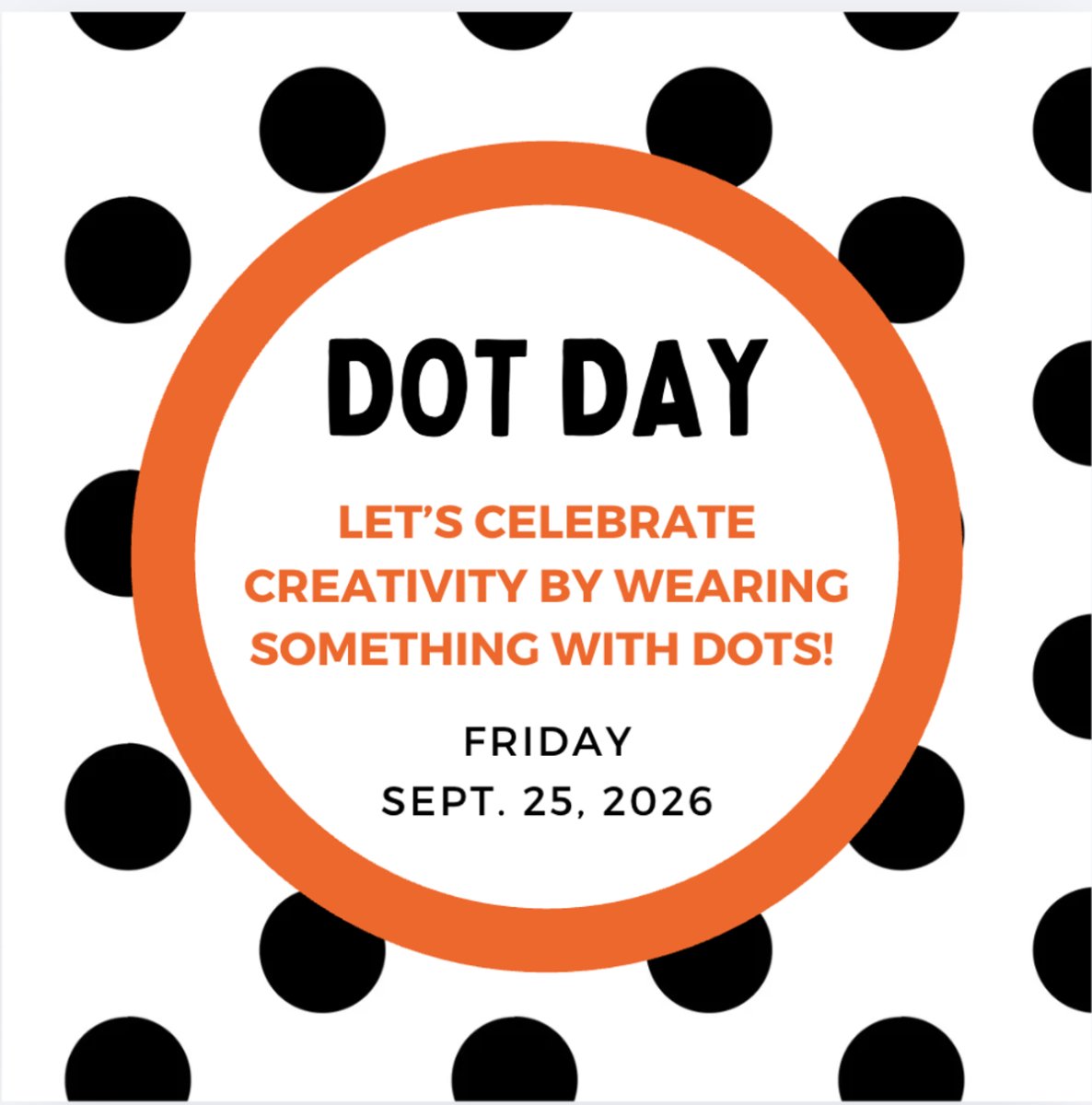 Dot Day flyer in English