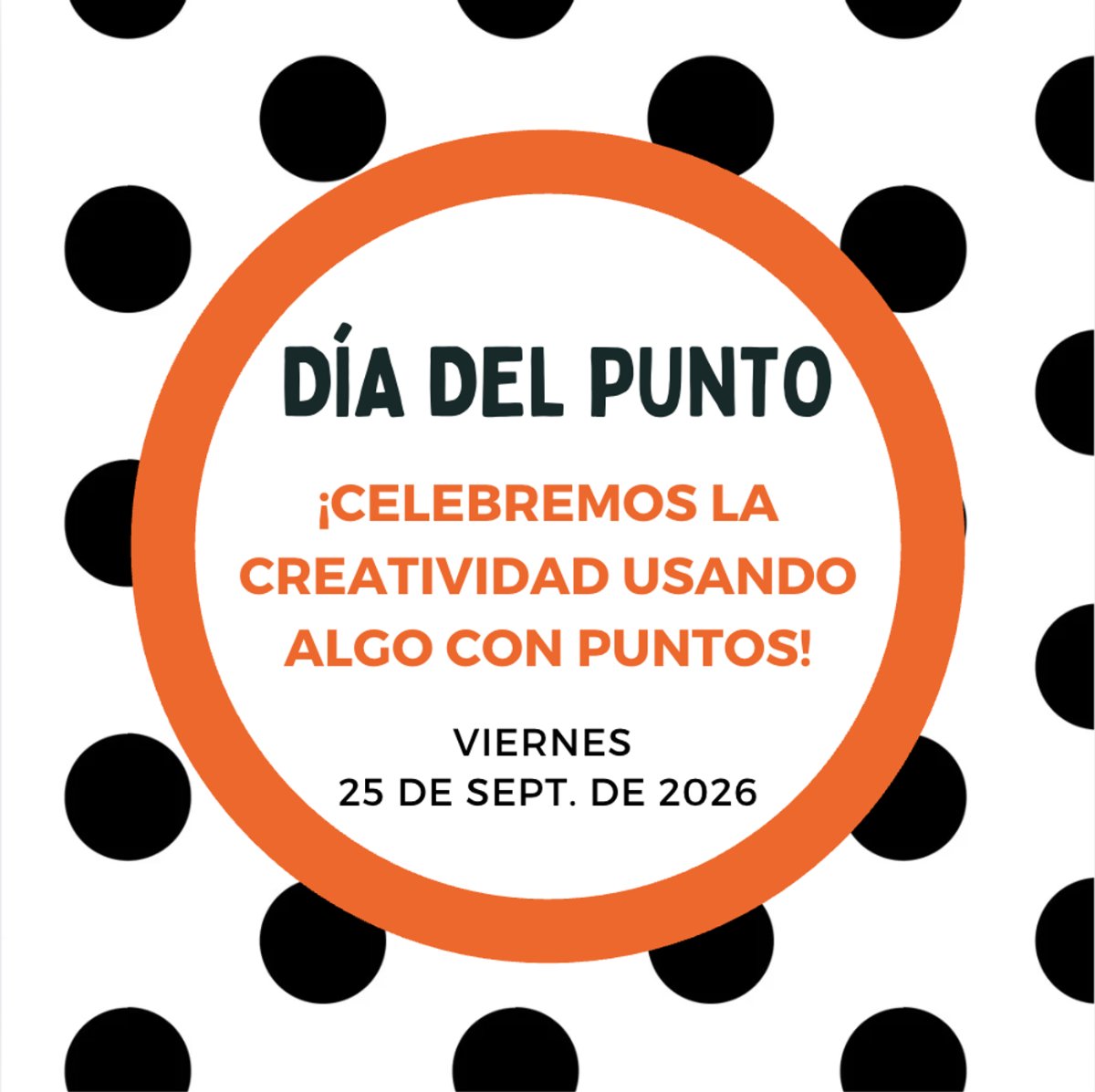 Dot Day flyer in Spanish